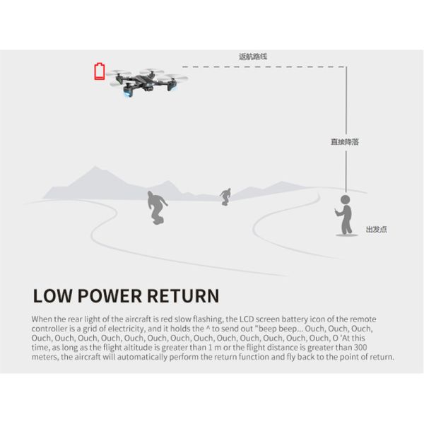 Off Point Flying 5G Foldable Arm 1300mah RC Camera Drone
