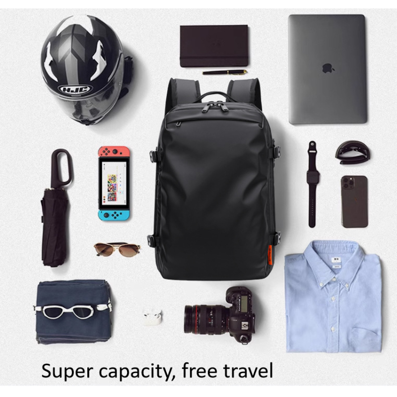 Business Travel Backpack With Vacuum Compression Storage Compartment Multifunctional Laptop Backpack Customized