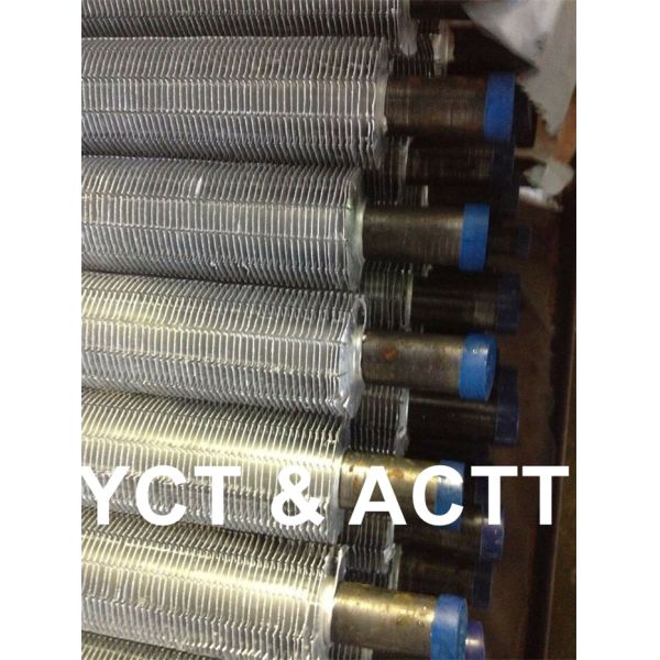 Solid Serrated / Extruded Fin Tube For Refrigeration System AL1060 Fin Material