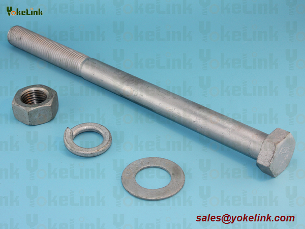 1-1/2" ASTM F3125 Grade A325 Hot Dipped Galvanized Steel Structural Bolt w/A563 DH Nut & F436 Washer