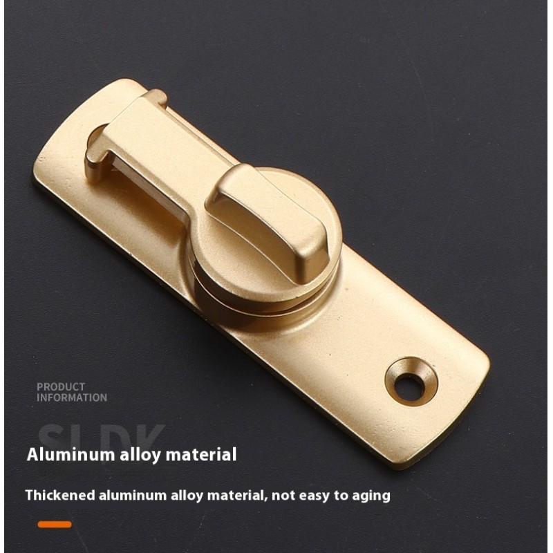 Modern Hotel Bathroom No-Drill Window Solid Aluminum Alloy Door Window Accessories Easy Closure Anti-Theft Lock 1-Year Warranty