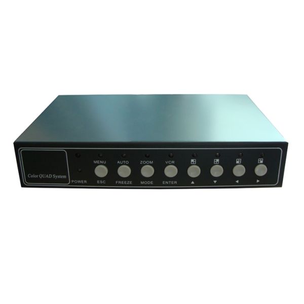 4 Channel CCTV Color Quad Processor Video Transmission Cctv Quad Multiplexer