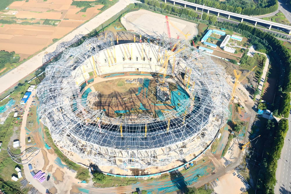 Various Shapes Sizes Commercial Steel Frame Building For Stadium Sports Hall