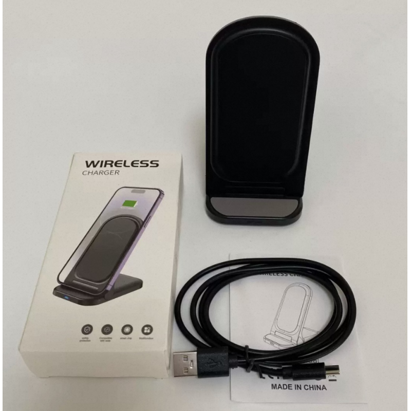 15W Fast Charging Wireless Phone Charger ABS Material Desktop Charger Heat Dissipation Folding Function Multi Function