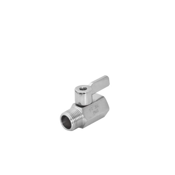 Waterborne Oleic Acid Mini Ball Valve equipped with Stainless Steel Handle Material