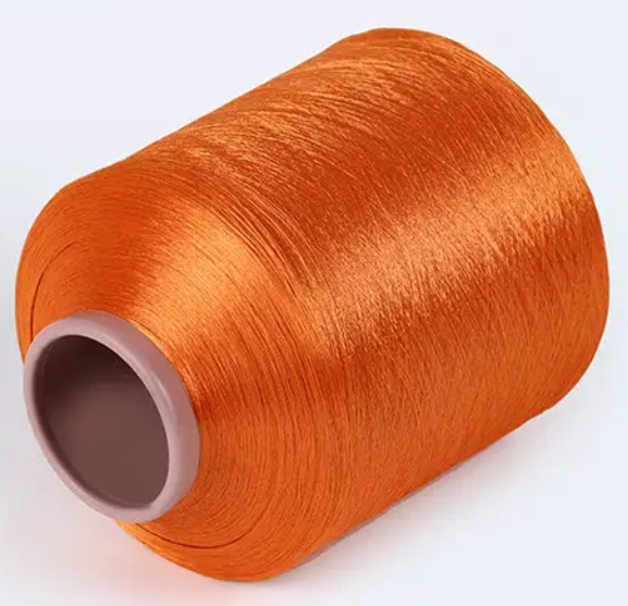 Bright Polyester Yarn 75/36 White Tex Diamond Luxury Yarn Dope dyed