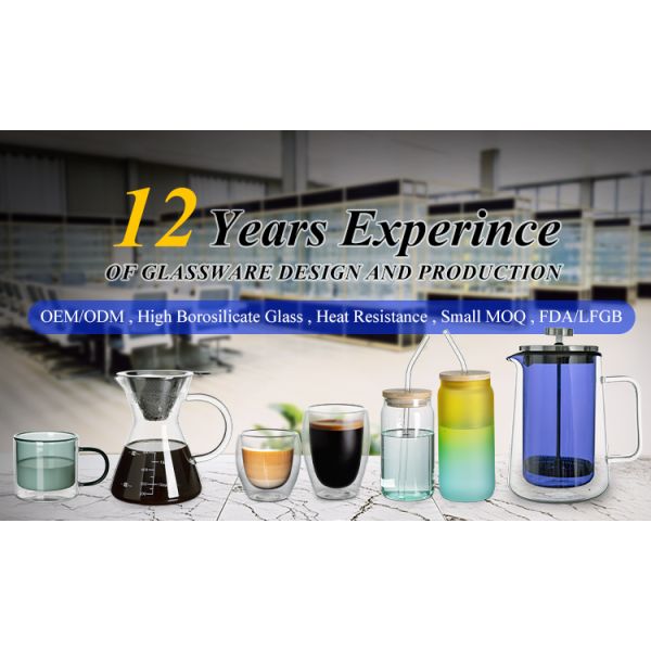 Custom Capacity Borosilicate Glass Cup For Drinking Cola Juice Milk Tea Christmas Gift