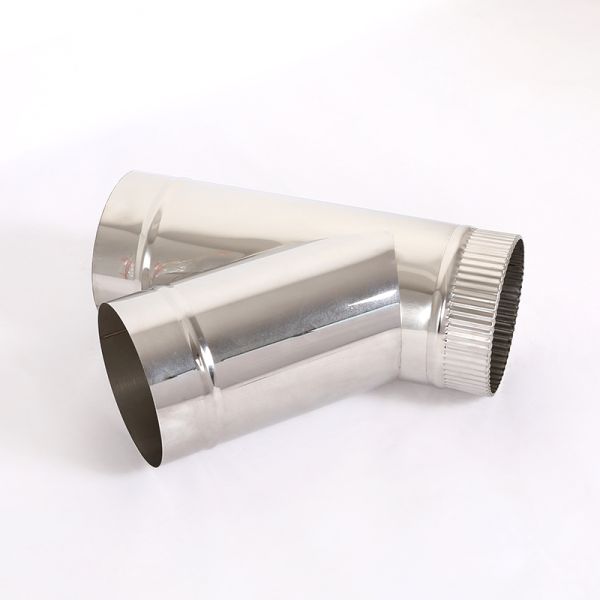 Wood Stove Single Skin Flue Custom Diameter SUS304 SUS316 Galvanized No Insulation