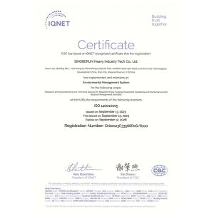 SINOBERUN Heavy Industry Tech Co., Ltd. Certifications