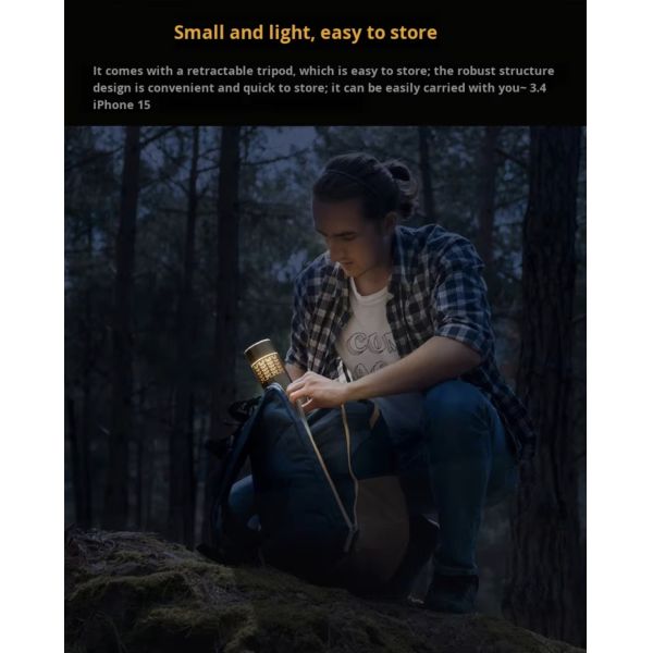 High Capacity Emergency Telescopic Outdoor Light Extendable LED Rechargeable Camping Lantern