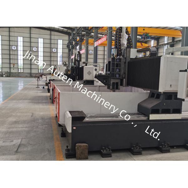 11KW/15KW Servo Spindle Motor Power CNC Gantry Drilling And Milling Machine 28mm T-Slot Width