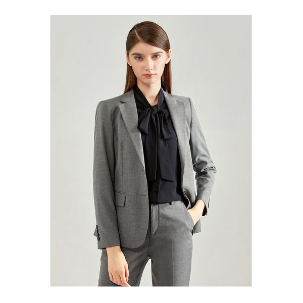 Professional Slim Fit Ladies Blazers Office Wearing Suit with Windproof Fabric Design