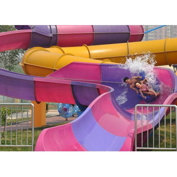 Water Slide Equipment Combination Fiberglass Pool Slide For Big Splash Waterpark
