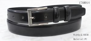 Buy cheap Feather Edge PU Mens Black Belt , 2.85cm Classic Buckle Black Dress Belt product