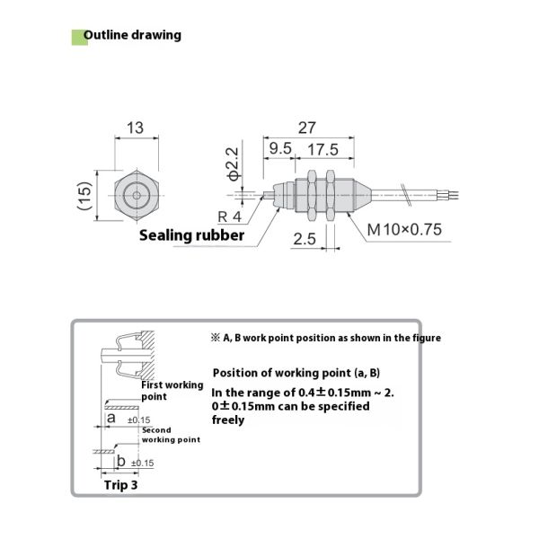 Original ZTSM10 Touch Sensor Contact DV5-24v 3mm Normally/closed Probe CNC Machine Limit Switches