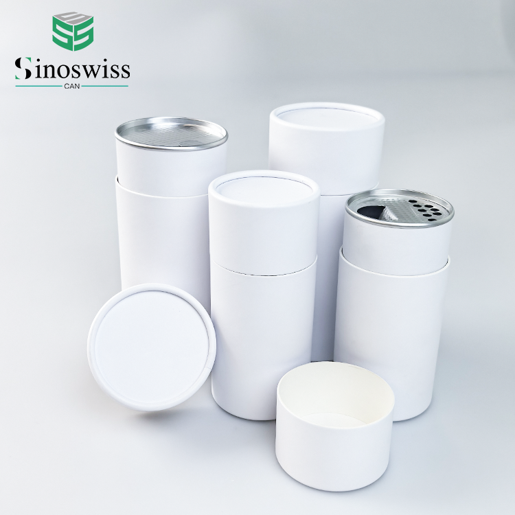 Custom Sizes Spice Paper Tubes Packaging Cardboard Container for Salt Pepper Seasoning