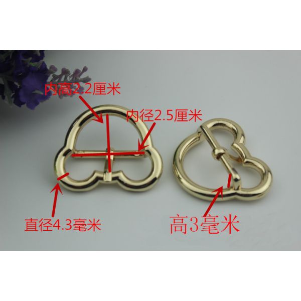 Luggage hardware accessories Mickey Mouse shape 25 mm gold zinc alloy pin buckle for leather accessories