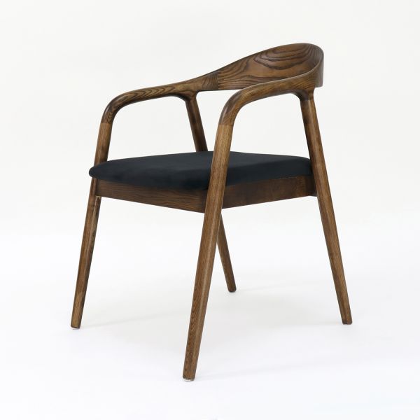 Home Furniture General Solid Wood Dining Chair with Customization in Walnut/Natural/Black at Reasonable