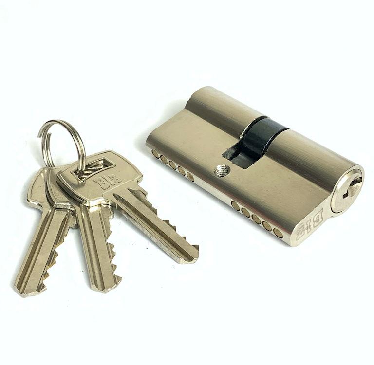 Iron Double Key Cylinder Customized Door Cylinder Lock Replacement 60mm