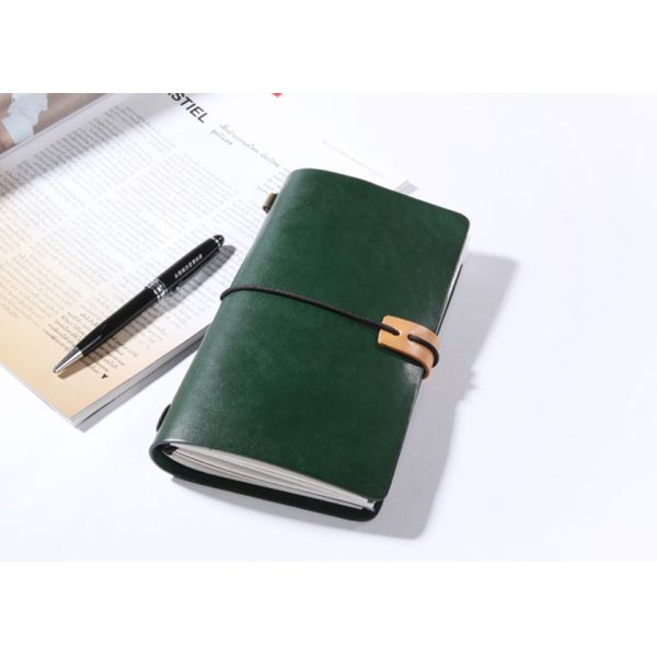 N52-L Green Vintage Leather Notebook Fashionable Leather Writing Journals