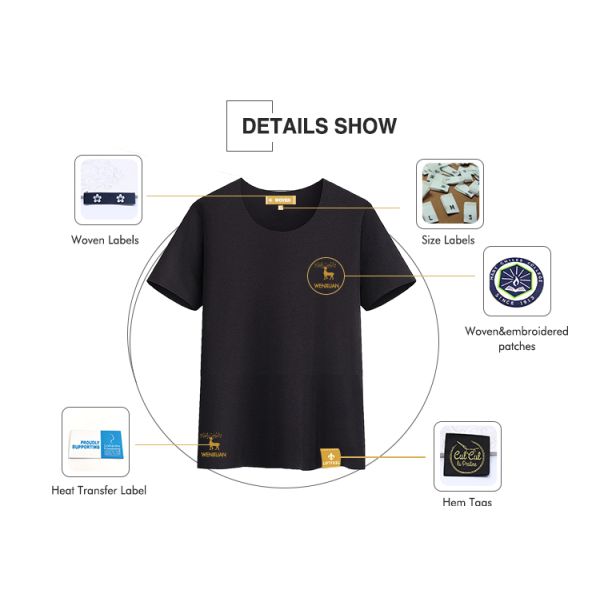Customized Private Design White Label Clothing Wholesale Woven Label Private Cloth Label Clothing