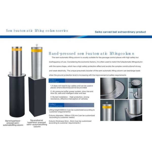 3S-3.8S Telescopic Bollards Retractable Bollards For Driveway