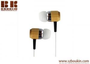China 3.5mm stereo jack plug cute wired wood headphones earphone without mic on sale