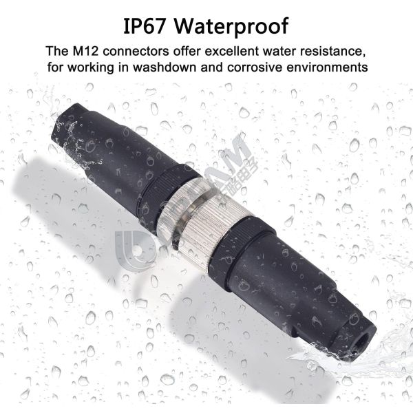 Aviation Connector Plug 5 Pin Thread Male Socket Panel Aviation Wire Connector IP67 M12 5 Pin Circular Aviation Connector Plug