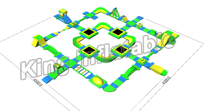 Funny Large PVC Inflatable Amusement Park Games For Open Water Entertainment