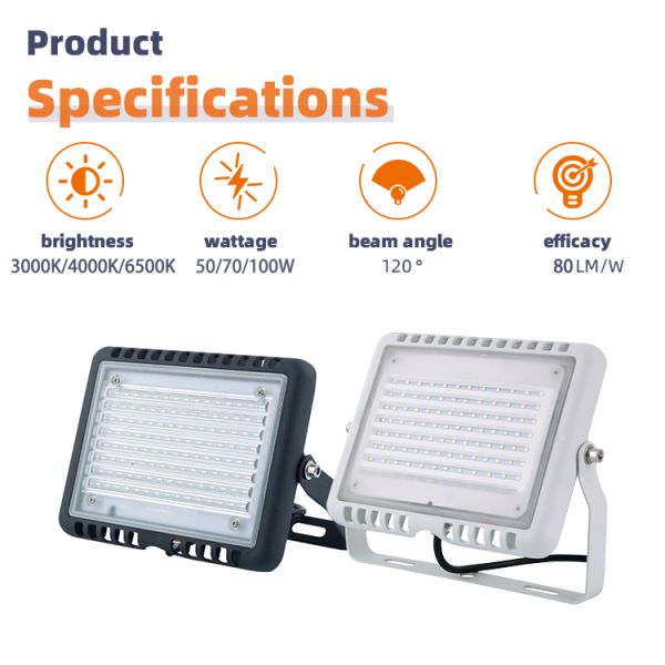 70w Wall Mount Outdoor LED Flood Light SMD5730 4KV Surge Protection