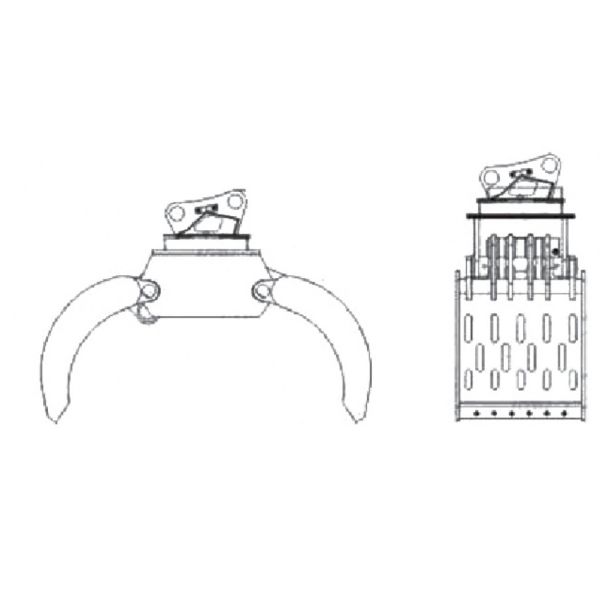 Multifunctional Hydraulic Stone Grapple Rotating Demolition Excavator Sorting Grab