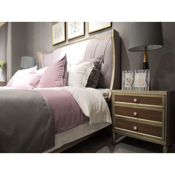 Custom made wardrobe closet built in cabinets open door Armoire with Mirror stand by Metal handle for hotel and villa