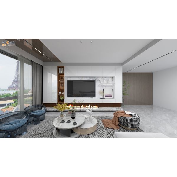 Modern Adjustable Height Extendable TV Cabinet Eco Friendly Material Wall Mounted Stand