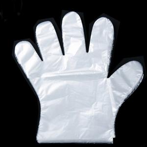1.2g Food Grade Disposable Gloves , Disposable Plastic Hand Gloves In 100 Sets