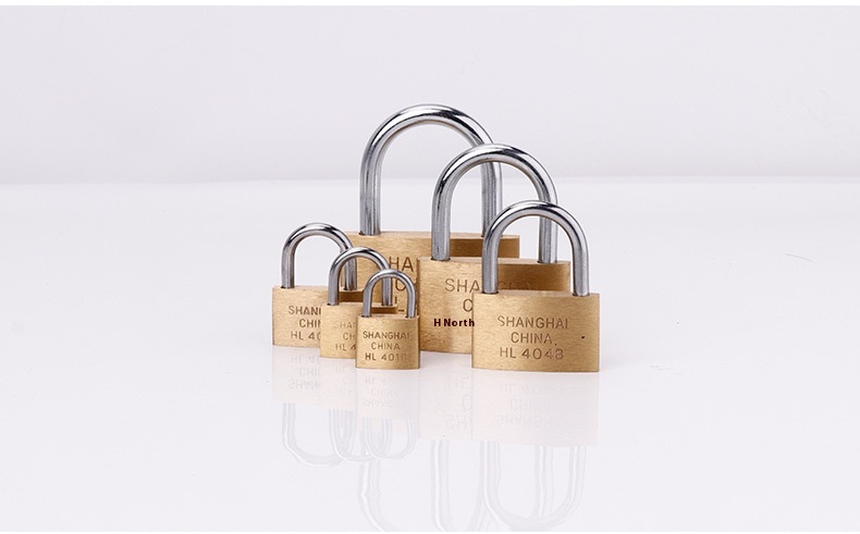 Modern Designed Earth Copper Lock Cross-Shaped Long Padlock for Dining Outdoor Student Desk School Dormitory Cabinet Living Room