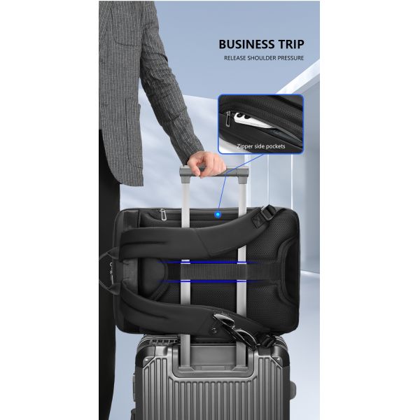 Lightweight Waterproof Business Backpack 32*15*48cm Softback Type