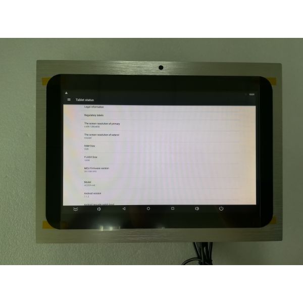 10MM Widescreen Industrial Android Tablet Panel PC RK3399 12 Inch With 5 Mega Pixel Camera