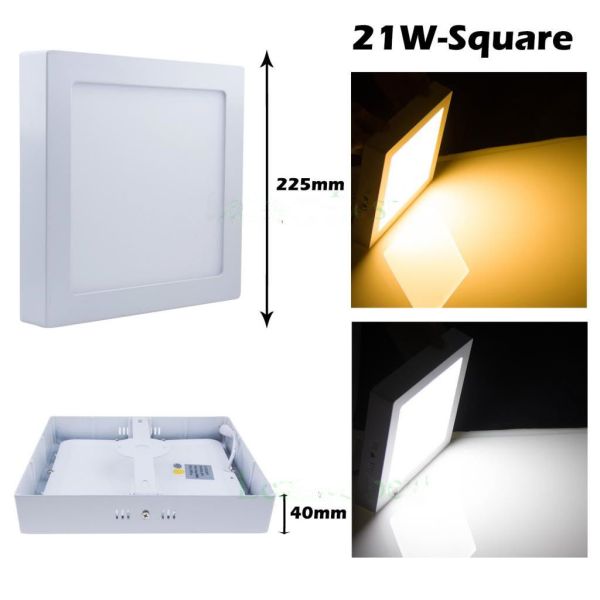 9W 15W 21W Surface LED Flat Panel Down Light Mount Wall Ceiling Lamps Warm Cool White