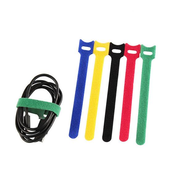 Quality 25*200mm multipurpose T-shape  back to back Hook And Loop Cable Ties for sale