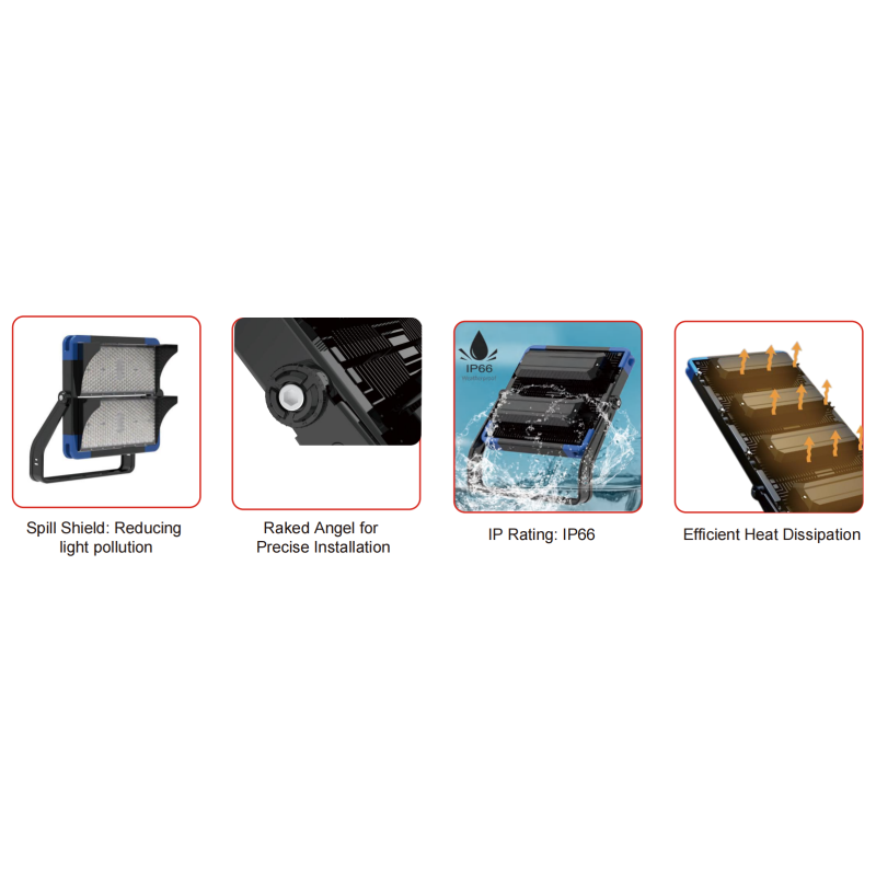 IP66 Waterproof LED High Mast Light With ADC12 Die-casting Aluminum For Stadium Sport