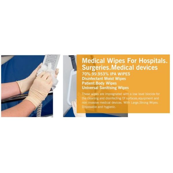 Convenient Medical Cleaning Wipes Biodegradable 70% Isopropanol Alcohol