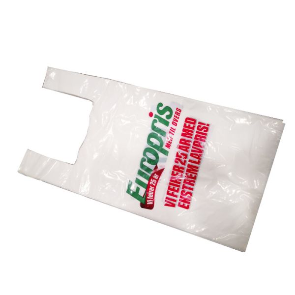 Reusable Heavy Duty Poly LDPE / HDPE T-shirt Vest Carrier Shopping Bags Singlet Grocery Check-out Bags