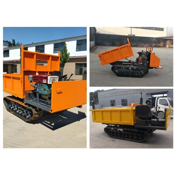 Durable Small Tracked Dumpers / Rubber Track Carriers With Automatic Transmission