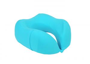 Buy cheap Blue Color Memory Foam Neck Pillow / U Shape Travel Neck Support Airplane product