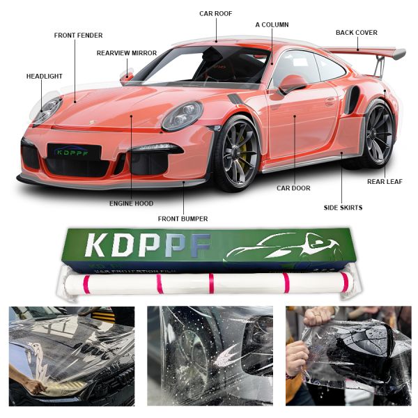 6.5mil TPU Car Paint Protection Film 1.52x15m Self Healing Clear