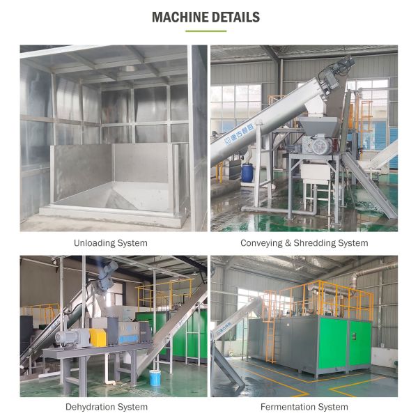 Commercial Food Waste Disposal Equipment Large Capacity Recycle Machine 10T/Day