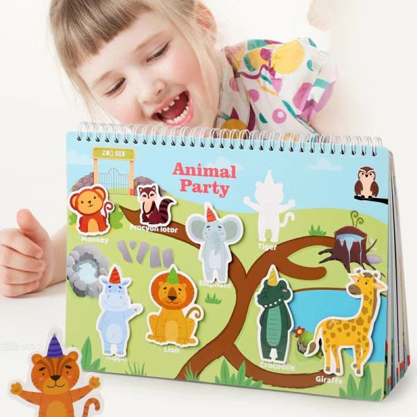 Hot Stamping Hard Cover Book Printing For Kids Educational Montessori Book ODM