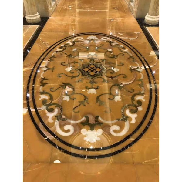 Orange Onyx Tile And Slab Marble Style Tiles For Luxury Building Interior Decoration