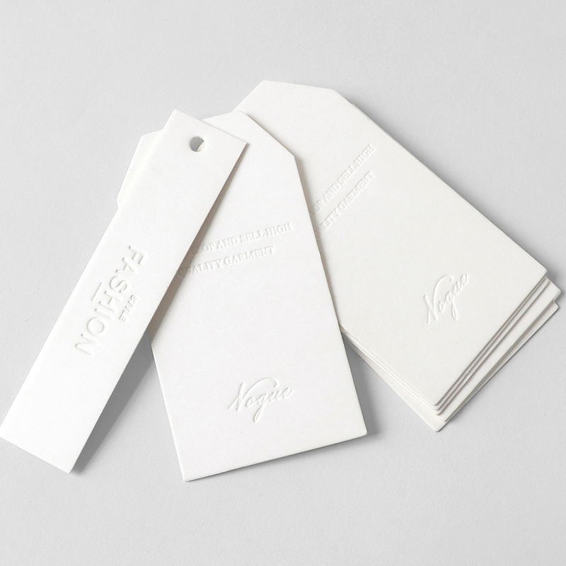 Personalize Design Custom Logo Paper Clothing Garment Hanging String Paper Hang Tag
