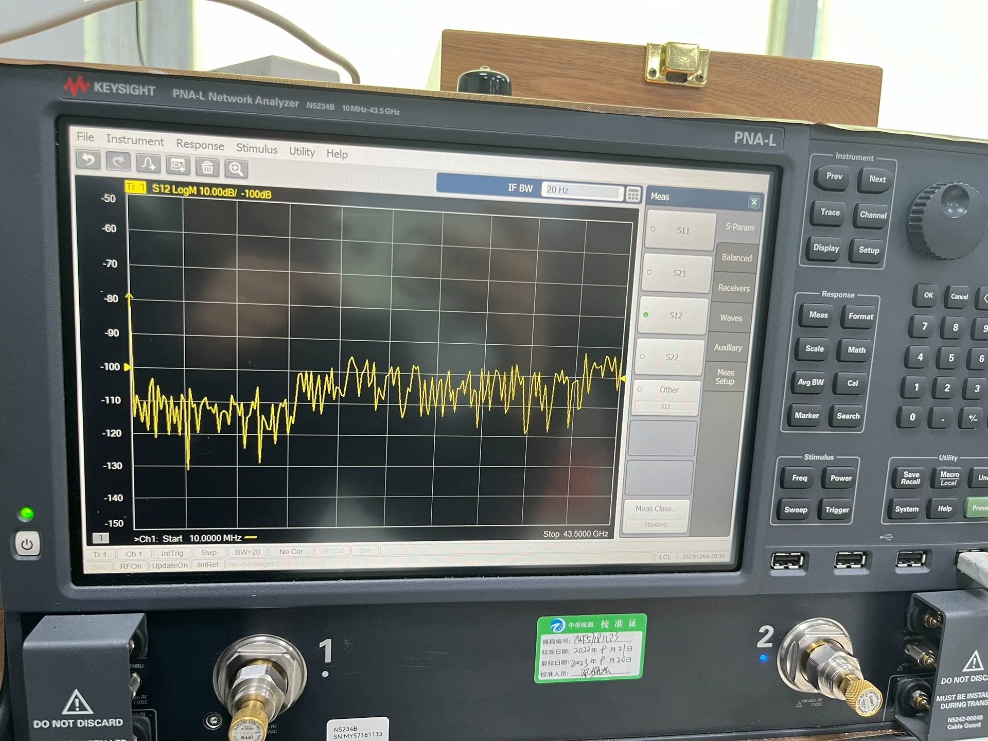 Pna L Network Analyzer Agilent Keysight N5234B 43.5 GHz 122 DB Dynamic Range Used Network Analyser